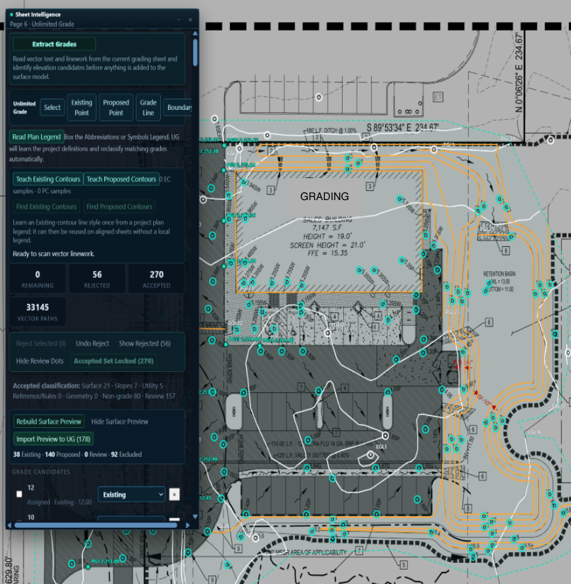 3D cut and fill visualization for civil estimating